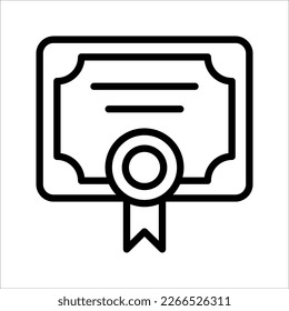 Vector certificate icon. Achievement, award. Premium quality graphic design elements. vector illustration on white background