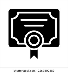 Vector certificate icon. Achievement, award. Premium quality graphic design elements. vector illustration on white background