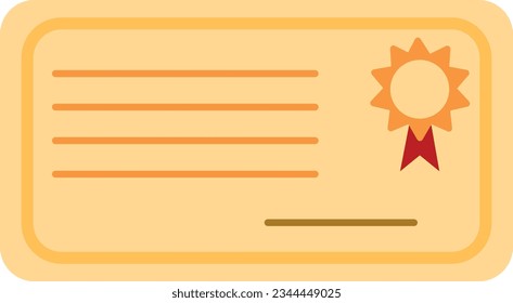Vector certificate icon - award symbol. Certificate design, Certificate of Appreciation, School Excellence, on a white background