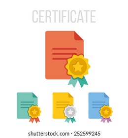 Vector certificate icons.