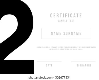 Vector Certificate Minimalism Template  Design