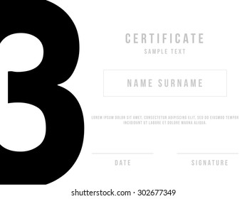 Vector Certificate Minimalism Template  Design