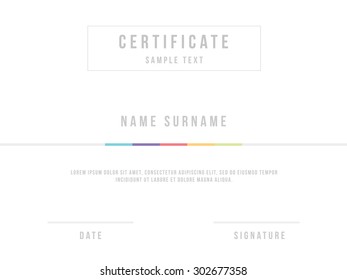Vector Certificate Minimalism Template  Design