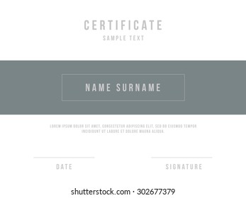 Vector Certificate Minimalism Template  Design