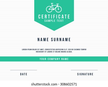 Vector Certificate Minimalism Template Design