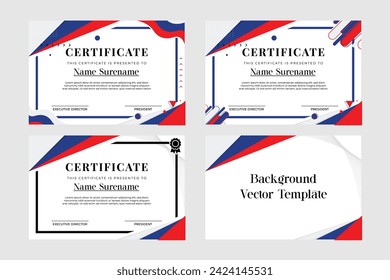 Plantilla de conjunto de certificados de vector Premium