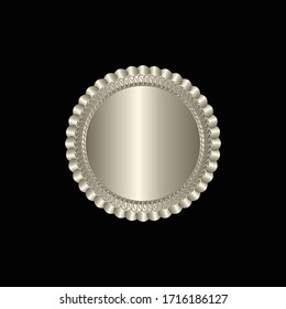 Bescheinigung der Vektorillustration Silberfolie oder einzelne Medaille.