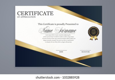 Vector certificate template.