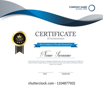 Vector certificate template