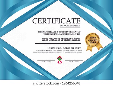 Vector certificate template.