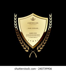 Vector certificate template.