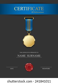 Vector certificate template.