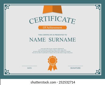 Vector certificate template.