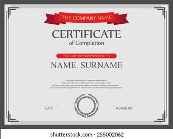 Vector certificate template.