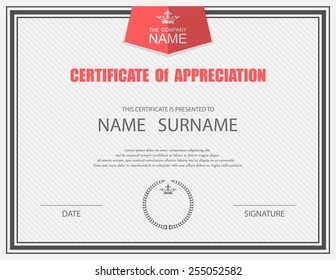 Vector certificate template.