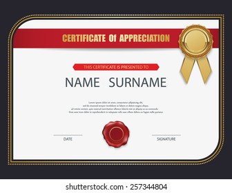 Vector certificate template.