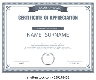 Vector certificate template. 