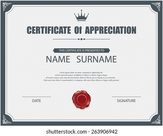 Vector certificate template.