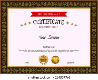 layout text format certification certificates that のベクター画像