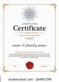 Vector certificate template.
