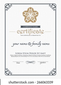 Vector certificate template.
