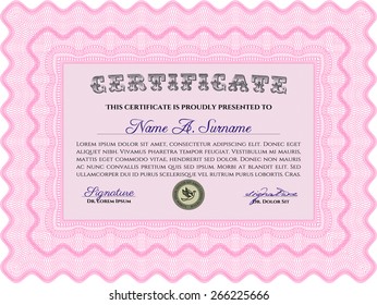 Vector certificate template. 