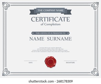 Vector certificate template.