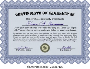 Vector certificate template.