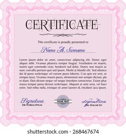 Vector certificate template.