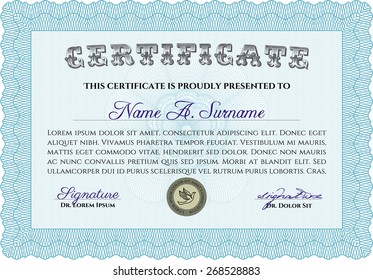 Vector certificate template.