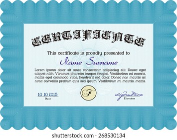 Vector certificate template.