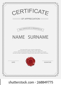 Vector certificate template.