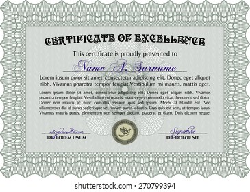 Vector certificate template.
