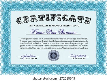 Vector certificate template.