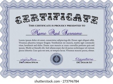 Vector certificate template.