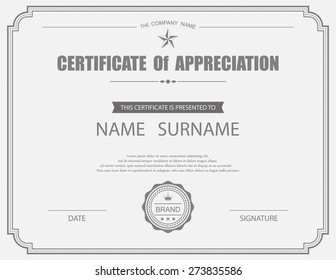 Vector certificate template.