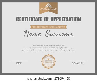 Vector certificate template.