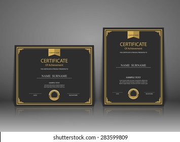 Vector certificate template.