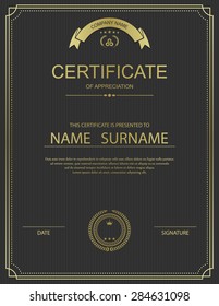 Vector certificate template.