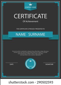 Vector certificate template.