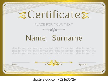 Vector certificate template