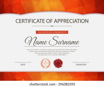 Vector certificate template.