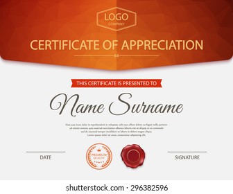 Vector certificate template.