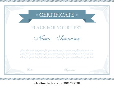 Vector certificate template