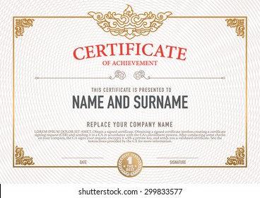 Vector certificate template.