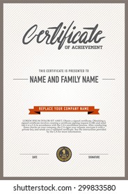 Vector certificate template.