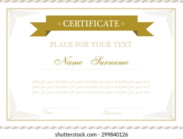 Vector certificate template