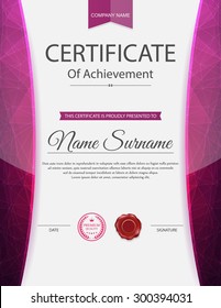 Vector certificate template.