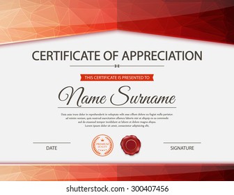 Vector certificate template.