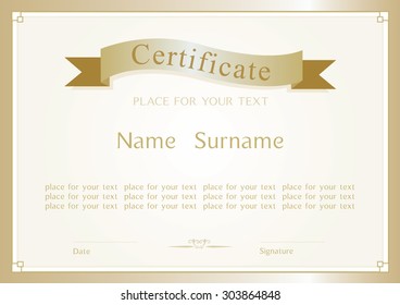 Vector certificate template